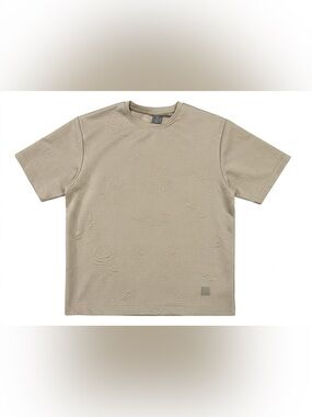 Saints Studio T-Shirt Mens Medium Beige Rose Embossed Textured Tee